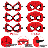 PANTIDE 87Pcs Spiderman Party Decorations Favors for Kids Birthday– Spiderman Happy Birthday Banner, Foil Latex Balloons, Masks, Cupcake Toppers, Stickers - Avengers Superhero Birthday Party Supplies