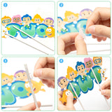 PANTIDE Cartoon Guppies Fish 2nd Party Decorations Supplies Kit Including Number 2 Balloons 12 inch Latex Balloons Shell Foil Balloons Cake Toppers TWO Banner for Kids Birthday Baby Shower(39 Pcs)