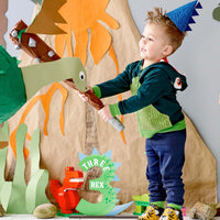 PANTIDE Dinosaur Number 3 Wooden Table Centerpiece for Boys Roar Three Rex Green Jungle Themed Birthday Party Decoration Supplies Little Dino Number Ornament for 3rd Baby Shower Cake Smash Photo Props