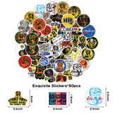 PANTIDE 74Pcs Karate Taekwondo Party Favors Supplies Set Silicone Rubber Bracelet Keychain Button Pins Badges Stickers TV Show Strike First Strike Hard No Mercy Karate Theme Birthday Dress Up for Kids