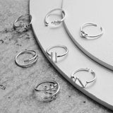 PANTIDE 14Pcs Adjustable Open Rings Set for Women Arrow Knot Wave Rings Knuckle Stackable Thumb Open Rings for Teen Girls Simple Finger Rings Hypoallergenic VSCO Jewelry Gifts with Velvet Storage Bag