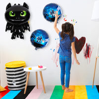 PANTIDE How to Train Your Dragon Party Supplies Balloons, 10 Pack Toothless Night Fury Balloons How to Train Your Dragon Themed Birthday Party Baby Shower Decorations