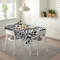 PANTIDE 3Pcs Cow Print Table Cover Plastic Tablecloths Disposable Rectangle Table Cover Waterproof Farm Animal Themed Picnic Birthday Party Favor Supplies Decorations Black and White(70.8 x 53.9 Inch)
