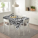 PANTIDE 3Pcs Cow Print Table Cover Plastic Tablecloths Disposable Rectangle Table Cover Waterproof Farm Animal Themed Picnic Birthday Party Favor Supplies Decorations Black and White(70.8 x 53.9 Inch)
