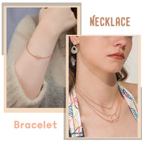 PANTIDE 12 Pcs Constellation Zodiac Layer Horoscope Necklaces Bracelet Earrings Jewelry for Women Initial 14K Gold Rose Gold Silver Plated 12 Constellation Charm Adjustable Accessories Gift with Cards