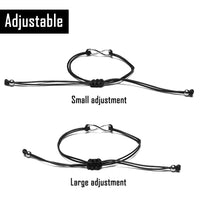 PANTIDE 2Pcs Pinky Promise Bracelets Adjustable Distance Matching Bracelets for Best Friends Couple Family Sisters Friendship Bracelets Birthday Gift for Girlfriend Boyfriend Teen Girls Women Men