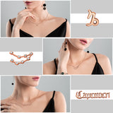 PANTIDE 3Pcs Constellation Zodiac Layer Necklaces for Women Girls, Retro Gold Plated 12 Constellation Pendant Necklace Exquisite Letter Horoscope Old English Zodiac Sign Necklace Jewelry Birthday Gift