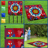 PANTIDE Spiderman Lawn Darts Game with 4 Bean Bags, Fun Family Party Game Activities for Indoor Outdoor Backyard Floor, Avengers Superhero Themed Throwing Toss Games Dart Board Game Score Backdrop