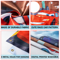 PANTIDE Race Car Toss Game Banner with 4 Bean Bags- Racing Themed Indoor Outdoor Family Party Tossing Activities for Kids Adults, Let’s Go Racing Throwing Games Birthday Party Supplies Decor Gift Set