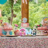 PANTIDE Pink Farm Animals One Letter Sign Wooden Table Centerpiece for Baby Girls Cow Barnyard Animals Themed 1st Birthday Party Decorations Supplies Milestone Baby Shower Cake Smash Photo Props