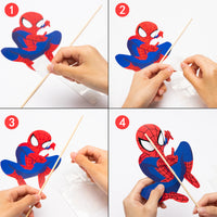PANTIDE Spiderman Party Decorations - 30Pcs Spiderman Centerpiece Sticks Table Toppers, Double Sided Cupcake Toppers Photo Booth Props, Avengers Superhero Party Decor Supplies Favors for Kids Birthday