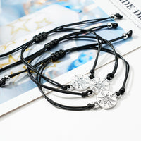 PANTIDE 3Pcs Pinky Promise Distance Matching Bracelets Set -Adjustable Waterproof Handmade Cord Compass Friendship Bracelets, Birthday Xmas Graduation Anniversary Gifts for Couple Families Friends