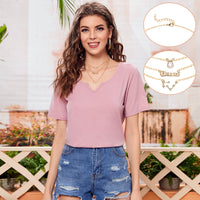 PANTIDE 3Pcs Taurus Zodiac Layer Necklaces for Women Girls Retro Gold Plated 12 Constellation Pendant Letter Necklaces Exquisite Letter Horoscope Old English Zodiac Sign Necklace Jewelry Birthday Gift