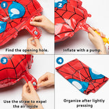 PANTIDE 56Pcs Superhero Balloons Party Supplies Kit - Captain America Spiderman Foil Balloons, 12 Inches Avengers Logo Printed Solid Color Latex Balloons, Superhero Themed Birthday Party Decorations