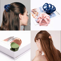 PANTIDE 8 Pcs Hair Claw Clips for Women Girls - Including Large Matte Clips for Thick Hair, Octopus Spider Clips, Non-Slip Round Clips, Fashion Styling Accessories with Daisy Drawstring Storage Bag