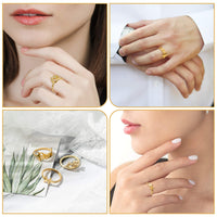 PANTIDE 3Pcs Constellation Zodiac Sign Open Rings for Women Girls, Retro Gold Plated 12 Constellation Finger Rings, Exquisite Letter Horoscope Old English Zodiac Sign Rings Jewelry for Birthday Gift