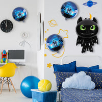 PANTIDE How to Train Your Dragon Party Supplies Balloons, 10 Pack Toothless Night Fury Balloons How to Train Your Dragon Themed Birthday Party Baby Shower Decorations