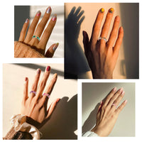 PANTIDE 12Pcs Cute Acrylic Resin Indie Rings Set Colorful Summer Knuckle Transparent Stacking Rings Y2K Aesthetic Kidcore Funny Fruit Plastic Rings Jewelry Gift for Women Teen Girls
