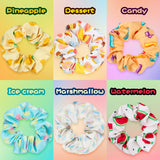 PANTIDE 18Pcs VSCO Scrunchies VSCO Starter Stuff Kit-Cute VSCO Pattern Designed Hair Scrunchies, Colorful Polyester Pongee Ponytail Holder, Elastic Hair Ties Ropes Accessories for Girls