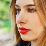PANTIDE 12 Pcs Fake Nose Rings Hoop Stainless Steel Faux Piercing Jewelry Ear Lip Cartilage Tragus Septum Ring Non-Pierced Clip On Circle Nose Hoop Rings Earrings Cuff for Women Men Girls (Silver)