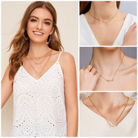 PANTIDE 3Pcs Taurus Zodiac Layer Necklaces for Women Girls Retro Gold Plated 12 Constellation Pendant Letter Necklaces Exquisite Letter Horoscope Old English Zodiac Sign Necklace Jewelry Birthday Gift