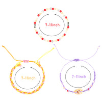 PANTIDE 12Pcs VSCO Bracelets VSCO Starter Stuff for Teen Girls, Friendship Bracelets Set- Shell Bracelet Braided String Stretchy Beads Boho Bracelets, Stackable Bracelets Anklet Bracelets for Girls