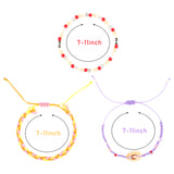 PANTIDE 12Pcs VSCO Bracelets VSCO Starter Stuff for Teen Girls, Friendship Bracelets Set- Shell Bracelet Braided String Stretchy Beads Boho Bracelets, Stackable Bracelets Anklet Bracelets for Girls