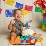 PANTIDE Mexican Fiesta One UNO Letter Sign Wooden Table Centerpiece Taco Bout 1st Table Sign for Baby Boy Girl Cinco De Mayo First Birthday Party Supplies Decoration Baby Shower Cake Smash Photo Props