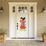 PANTIDE Mickey Mouse Party Supplies Mickey Mouse Door Decoration︱Welcome to My Party Door Sign Welcome Hanger Door Poster Banner Home Decoration