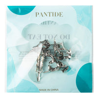 PANTIDE 6 Pcs Punk Gothic Knuckle Joint Full Finger Double Rings, Silvery Armour Cool Rings Punk Rock Hinged Loop Activity Rings for Men Women Halloween Cosplay Costume Accessories Jewelry Gifts