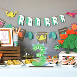PANTIDE Dinosaur Number 3 Wooden Table Centerpiece for Boys Roar Three Rex Green Jungle Themed Birthday Party Decoration Supplies Little Dino Number Ornament for 3rd Baby Shower Cake Smash Photo Props