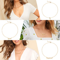 PANTIDE 3Pcs Constellation Zodiac Layer Necklaces for Women Girls, Retro Gold Plated 12 Constellation Pendant Necklace Exquisite Letter Horoscope Old English Zodiac Sign Necklace Jewelry Birthday Gift