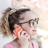PANTIDE 6Pcs VSCO Hair Scrunchies VSCO Starter Stuff VSCO Designed Pattern Hair Scrunchies, Colorful Polyester Pongee Ponytail Holder, Elastic Hair Ties Ropes Hair Accessories for Women Girls