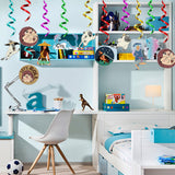 PANTIDE 30Pcs Dragon Princess Adventure Hanging Swirls Decorations Kumandra Story Whirls Glitter Foil Ceiling Swirls Streamers Party Decorations Supplies Hanging Ornaments for Birthday Party Baby Shower