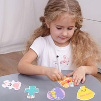 PANTIDE Set of 30 Easter Sticky Notes for Kids Adorable Easter Egg Chick Bunny Cross Lamb Shaped Notepad Self-Adhesive Writing Memo Pads Page Marker for Daily Reminders Work Study School Office Home