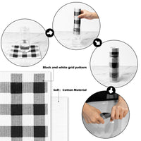 PANTIDE 4Pcs Black & White Plaid Swedish Kitchen Reusable Dish Clothes Fast Dry Dish Towels Sponge No Odor Highly Absorbent Eco-Friendly Cleaning Cloths Washable Cellulose Dishcloth Rag Cleaning Wipes