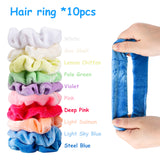 PANTIDE 65Pcs VSCO Stuff Set-VSCO Stickers, Velvet Hair Scrunchies, Shell Necklace Choker, Wave Rings, Nepal Woven Friendship Bracelets, Metal Straws with Brush and Storage Bag, Shoes Charms