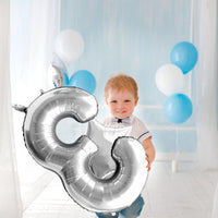 PANTIDE 8 Pcs SW Yooda Balloons 3rd Birthday, Galaxy Wars Themed Party Supplies Favors Celebration Decor Balloon Bundle for Kids Birthday Baby Shower with Giant Number 3 Star-Shaped Robot Foil Balloon