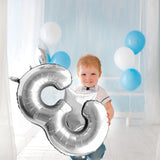 PANTIDE 8 Pcs SW Yooda Balloons 3rd Birthday, Galaxy Wars Themed Party Supplies Favors Celebration Decor Balloon Bundle for Kids Birthday Baby Shower with Giant Number 3 Star-Shaped Robot Foil Balloon