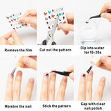 PANTIDE 24 Colors/Set Holographic 3D Butterfly Nail Glitter Sequins and 48 Sheets Water Transfer Nail Decals Stickers Tattoos, Laser Sparkle Confetti Flakes Manicure Nail Art Supplies DIY Crafting