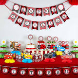PANTIDE 6 Pieces Race Car Honeycomb Centerpieces for Party Table Decor, Double-Sided Racing Table Topper for Birthday Party Supplies Favors, Let’s Go Racing Themed Photo Booth Props for Baby Shower