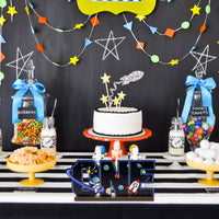 PANTIDE Outer Space One Letter Sign Table Wooden Centerpiece for Baby Boys Girls Solar System 1st Birthday Party Table Decorations Planets Themed First Party Supplies for One Baby Shower Photo Props