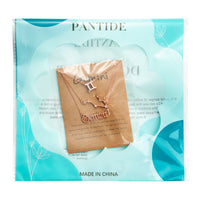 PANTIDE 3Pcs Constellation Zodiac Layer Necklaces for Women Girls, Retro Gold Plated 12 Constellation Pendant Necklace Exquisite Letter Horoscope Old English Zodiac Sign Necklace Jewelry Birthday Gift