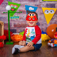 PANTIDE 24 Packs Sesame Printed Masks Birthday Party Supplies - Elmo Cookie Monster Big Bird Dress up Party Favors for Kids, Cartoon Sesame Themed Birthday Party Pretend Play Cosplay Photo Booth Props