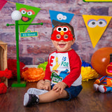 PANTIDE 24 Packs Sesame Printed Masks Birthday Party Supplies - Elmo Cookie Monster Big Bird Dress up Party Favors for Kids, Cartoon Sesame Themed Birthday Party Pretend Play Cosplay Photo Booth Props