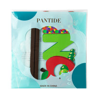 PANTIDE Hungry Caterpillar One Letter Sign Wooden Table Centerpiece for Kids Summer Spring First Birthday Decoration Red Apple 1st Table Sign Party Supplies for Baby Shower Cake Smash Photo Props