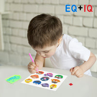PANTIDE 16Pcs 5D DIY Diamond Painting Stickers Kits for Kids, Sesame Elmo Cookie Monster Theme Diamond Arts Craft Mosaic Stickers, Handmade Paint by Numbers Kits for Children and Adult Beginners