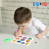 PANTIDE 16Pcs 5D DIY Diamond Painting Stickers Kits for Kids, Sesame Elmo Cookie Monster Theme Diamond Arts Craft Mosaic Stickers, Handmade Paint by Numbers Kits for Children and Adult Beginners
