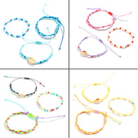 PANTIDE 12Pcs VSCO Bracelets VSCO Starter Stuff for Teen Girls, Friendship Bracelets Set- Shell Bracelet Braided String Stretchy Beads Boho Bracelets, Stackable Bracelets Anklet Bracelets for Girls