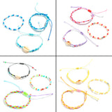 PANTIDE 12Pcs VSCO Bracelets VSCO Starter Stuff for Teen Girls, Friendship Bracelets Set- Shell Bracelet Braided String Stretchy Beads Boho Bracelets, Stackable Bracelets Anklet Bracelets for Girls